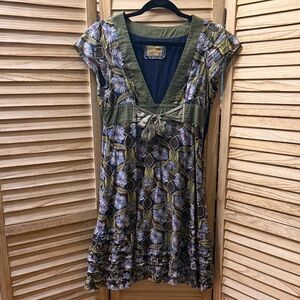 Free People Olive Floral Midi Dress